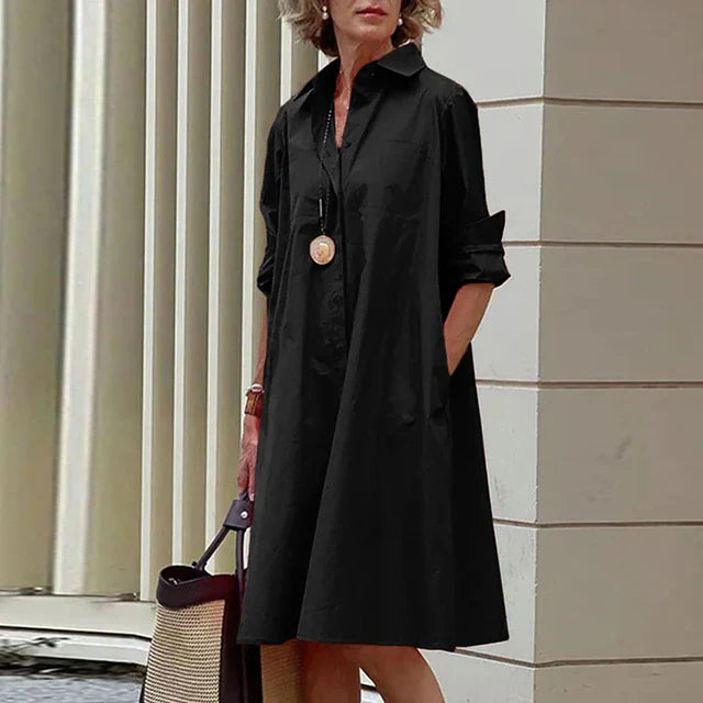 ALLISON - Langärmeliges Vintage-Kleid