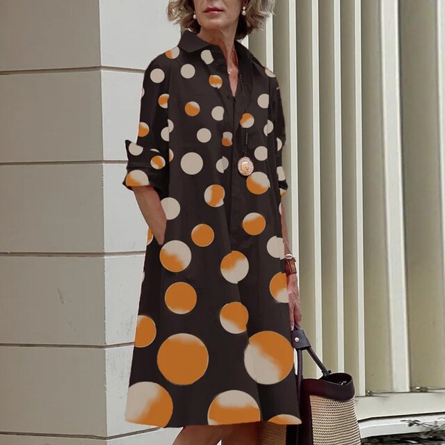 ALLISON - Langärmeliges Vintage-Kleid