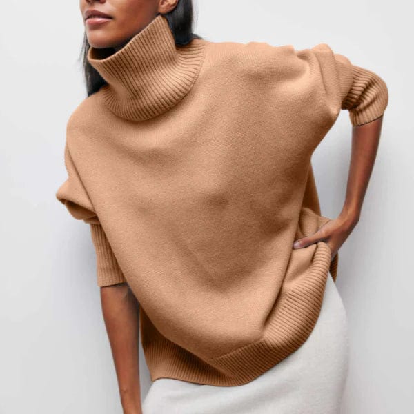 CLARA Oversize-Rollkragenpullover aus Kaschmir