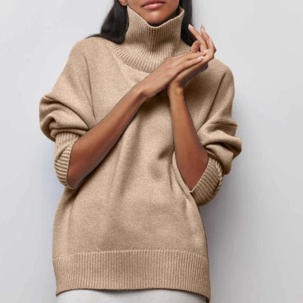 CLARA Oversize-Rollkragenpullover aus Kaschmir
