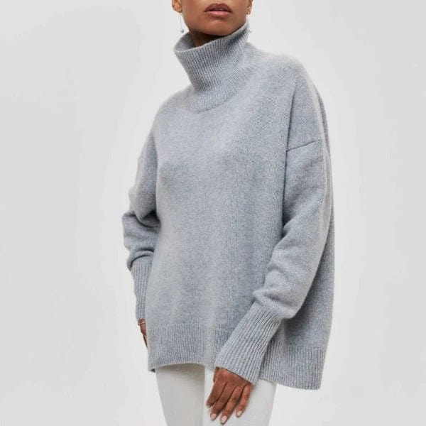 CLARA Oversize-Rollkragenpullover aus Kaschmir