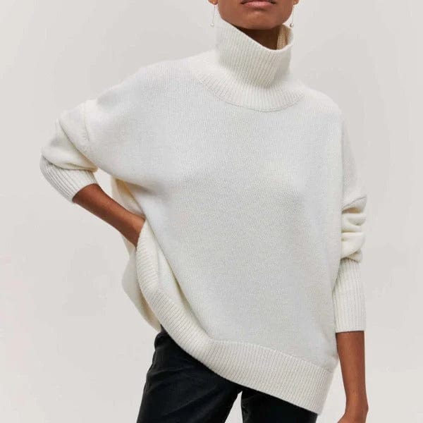 CLARA Oversize-Rollkragenpullover aus Kaschmir