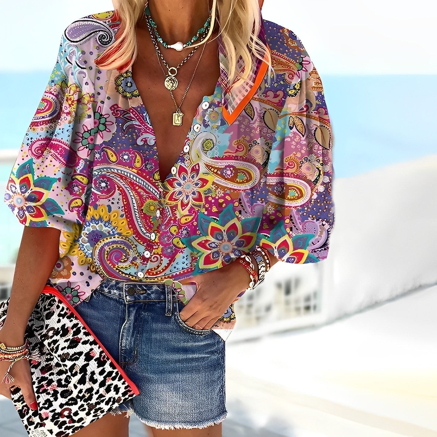 Kinsley - Shirt mit Mandala-Print