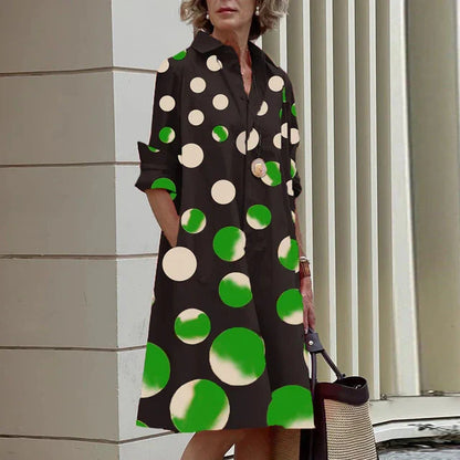 ALLISON - Langärmeliges Vintage-Kleid