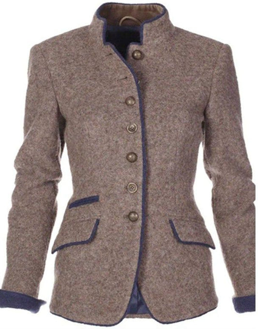 Elegante einfarbige Damenjacke