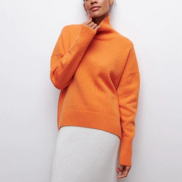 CLARA Oversize-Rollkragenpullover aus Kaschmir