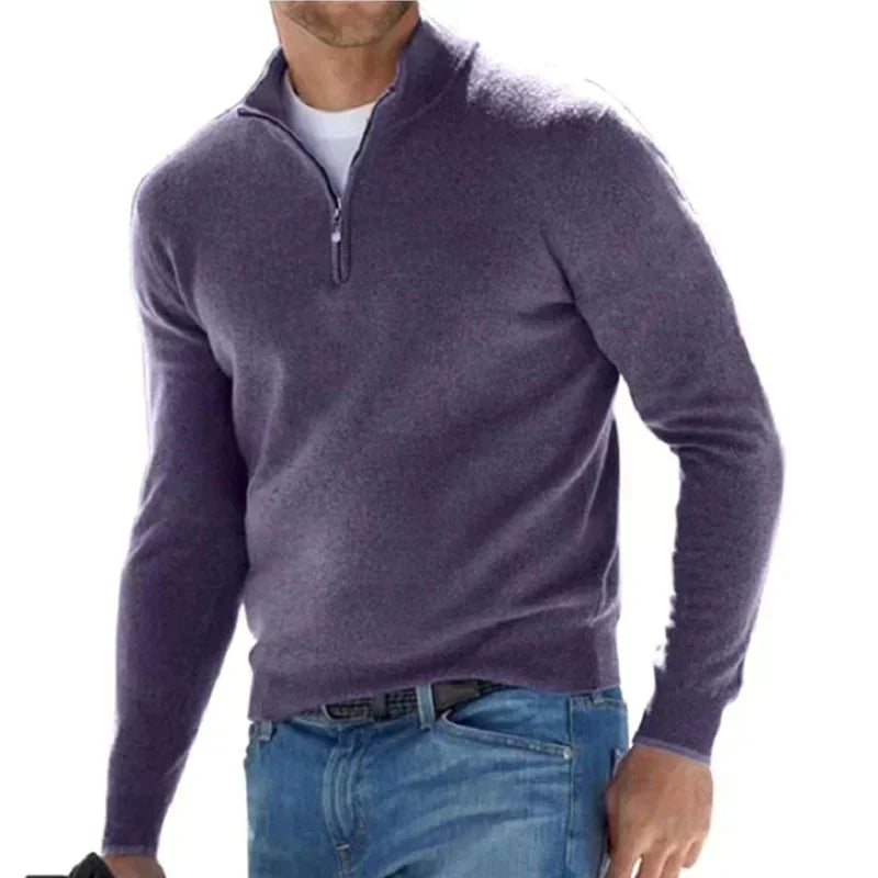 Ralf polo - Stylischer Pullover mit Reißverschluss für Herren