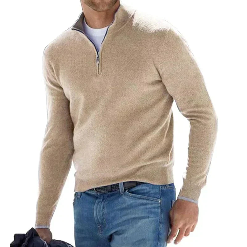 Ralf polo - Stylischer Pullover mit Reißverschluss für Herren