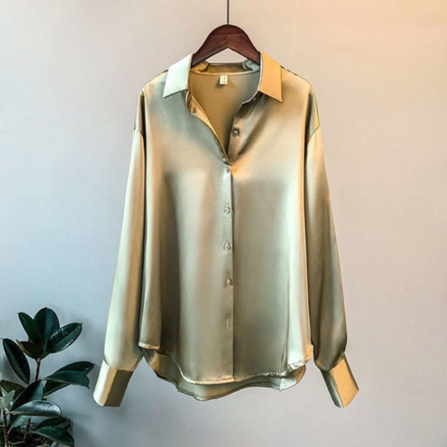Addie - Satin-Damenhemd