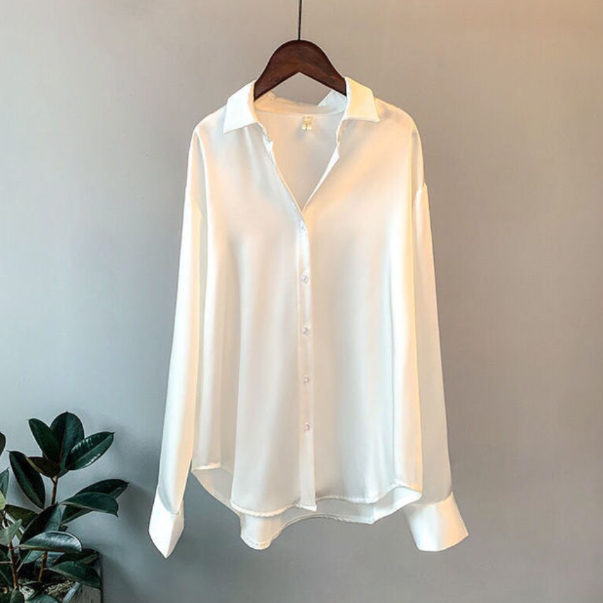 Addie - Satin-Damenhemd