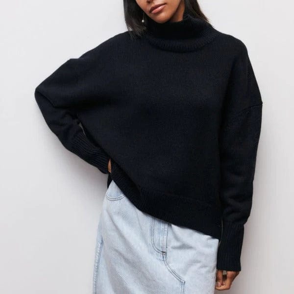 CLARA Oversize-Rollkragenpullover aus Kaschmir